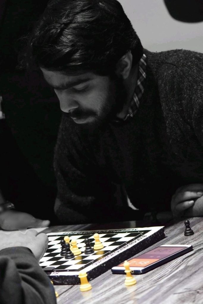 Ibtihaaj Khurram playing chess